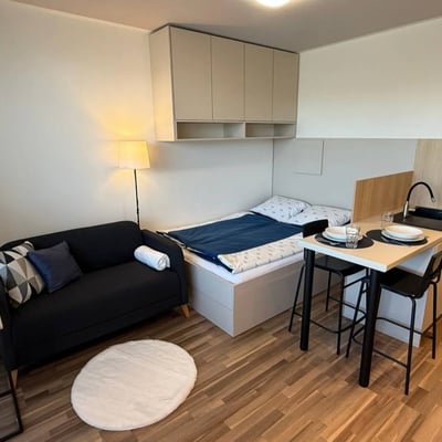 Rent of a modern furnished studio, Bratislava-Petržalka, Slovakia